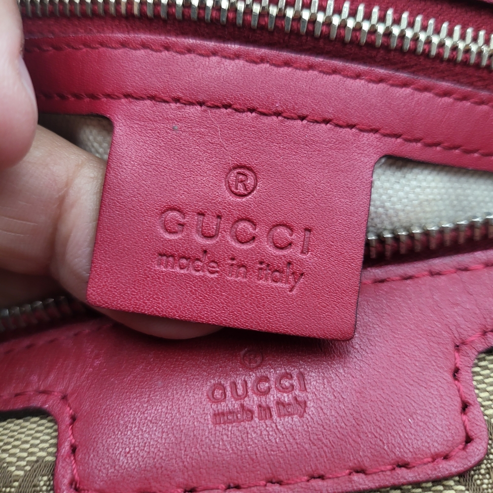 GUCCI Classic Monogram Canvas Joy Boston 30 Red, Authentic.. - Picture 7 of 16